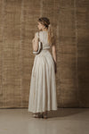 Mutedance 25 Spring/Summer Deep V-neck Pleated Dress MD-MD25SS25-HOARY MD25SS24